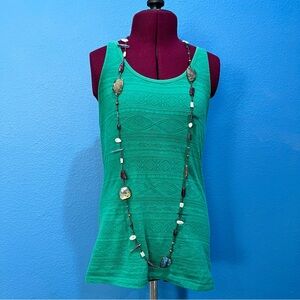 Long Strand Seed Bead And Natural Gemstone Necklace Different Sizes And Shapes